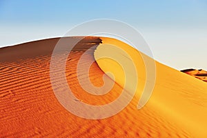 Sand dunes in the Sahara Desert