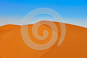 Sand dunes in the Sahara Desert