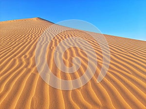 Sand dunes in sahara desert of Algeria