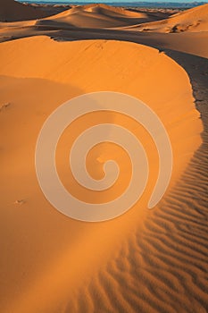Sand Dunes in the Sahara Desert, Merzouga, Morocco