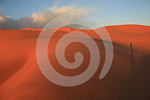 Sand Dunes in Sahara Desert in Merzouga Morocco