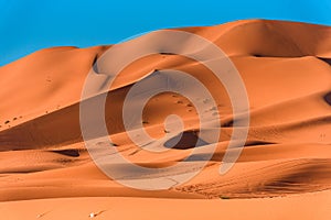 Sand dunes in the Sahara Desert, Merzouga, Morocco