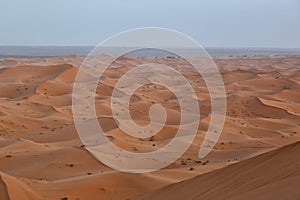 Sand dunes of Sahara desert near Merzouga