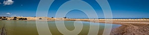 Sand dunes and sea panorama