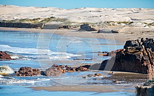 Sand dunes and the seashore