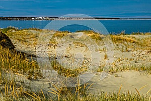 Sand dunes on Shallow Bay, Gros Morne, National Park, Newfoundland, Canada