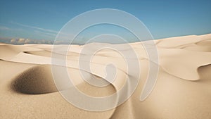 Sand dunes Sunlight blue sky beautiful landscape vacation travel Africa view 3d