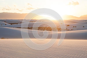 Sand dunes at white sands national monument [New Mexico, USA]