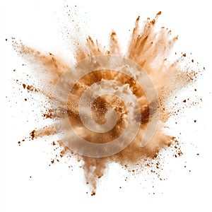 Sand Explosion Clipart on White Background