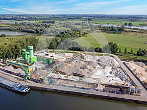 Sand extraction factory near Wageningen in the Netherlands