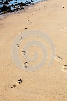 Sand footprints