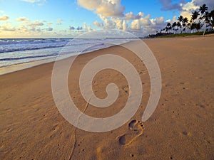 Sand footprints