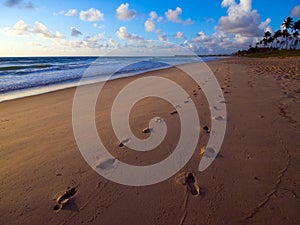 Sand footprints