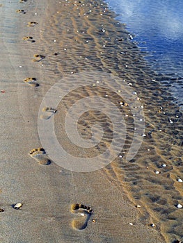 Sand footprints