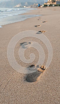 Sand footprints