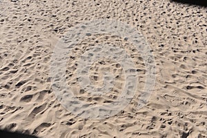 Sand Footprints On The Beach photo