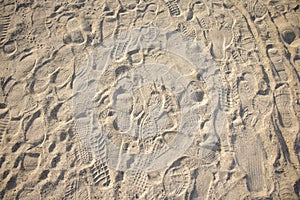 Sand footprints texture