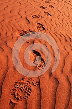 Sand footsteps