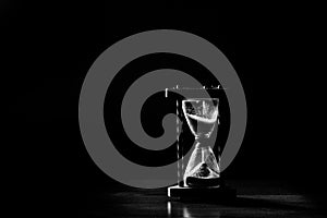 Sand glass, hour glass, minute glass. Time goes by. Passing, time out, runs off.