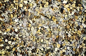 Sand grains under a microscope, from Machu Pichu