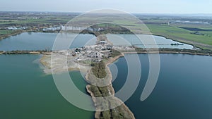 Sand and gravel pit on the lakeside