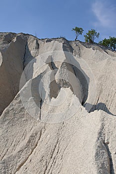 Sand hill of abandoned quarry.