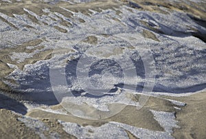 Sand and ice pattern