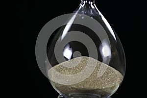 Sand inside of an hourglass- quotes about time metaphors using an hour glass to talk about time