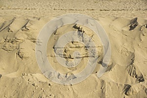 sand layers on a sea shore