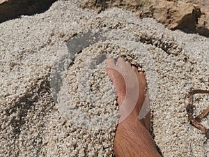 sand like grains of rice Is Arutas beach in Sardinia