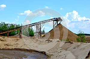 Sand Making Plant in mining quarry.