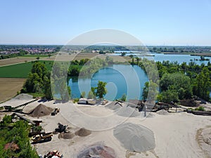 Sand mine germany at rhine valley