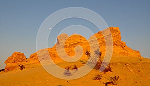 Sand Mound with Moon: Pinnacle Desert, Western Australia