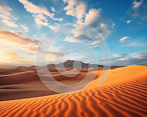 Sand Nature\'s Ever-Shifting Masterpiece is the Sand Dunes Landscape in desert.