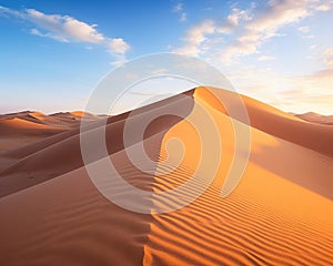 Sand Nature\'s Ever-Shifting Masterpiece is the Sand Dunes Landscape in desert.