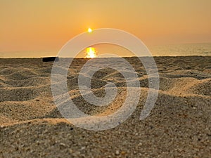 Sand near one of the most biggest lake Baical Russia