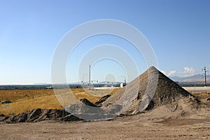 Sand Pile in Construction Site