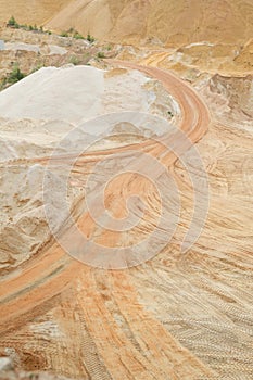 Sand pit mining industrial quartz