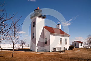 Sand Point Lighthouse Escanaba Michigan Little Bay De Noc