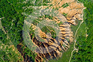 Sand pyramides near Bulgarian town Stob