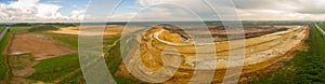 Sand quarry aerial panorama