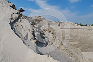 Sand quarry with hydraulic fill