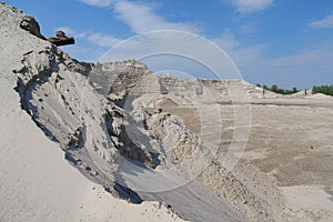 Sand quarry with hydraulic fill
