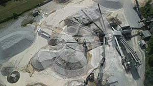 Sand Quarry Truck Aerial View