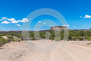 Sand road in the Ugab River valley, Namibia