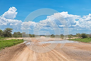 Sand road in the Ugab River valley, Namibia