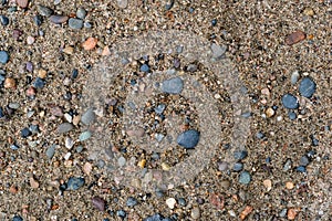 Sand and rocks texture background. Beige nature tones