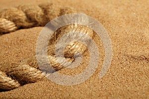 Sand and rope