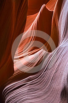 Sand scoured rocks in Lower Antelope Canyon photo