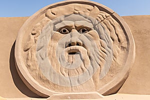 sand sculpture Bocca della Verita Mouth of Truth